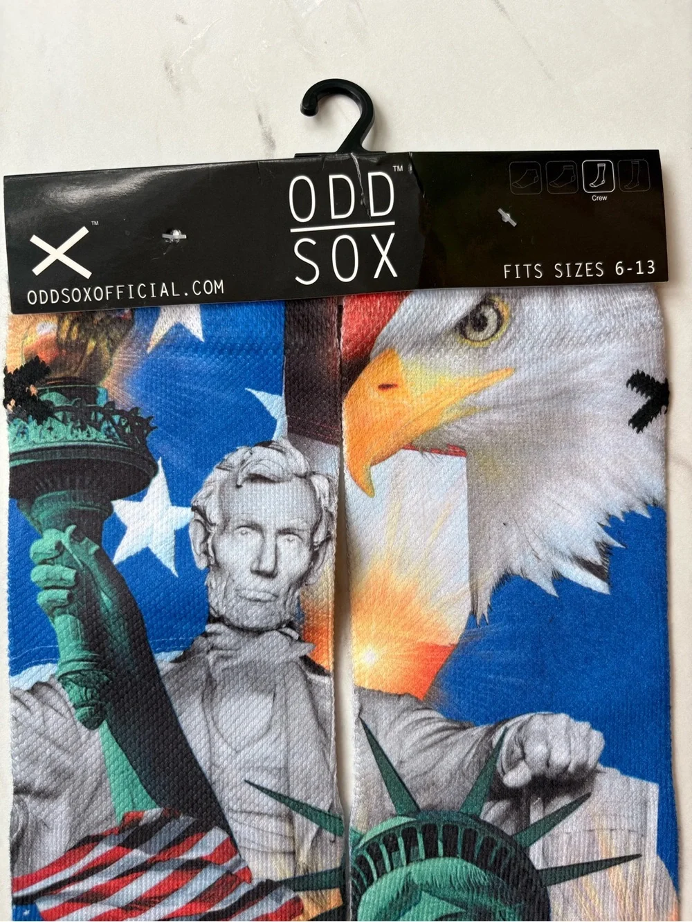 Men's Statue of Liberty Graphic Crew Socks